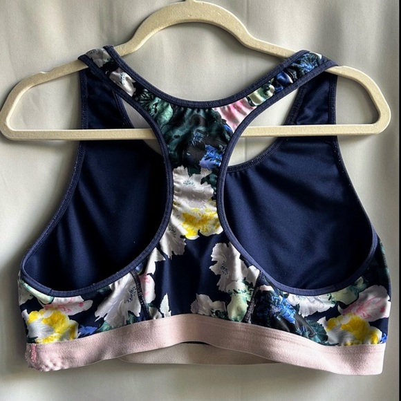 Old Navy Active Floral Racerback Sports Bra XXL | Medium Support Go-Dry - Picture 2 of 3